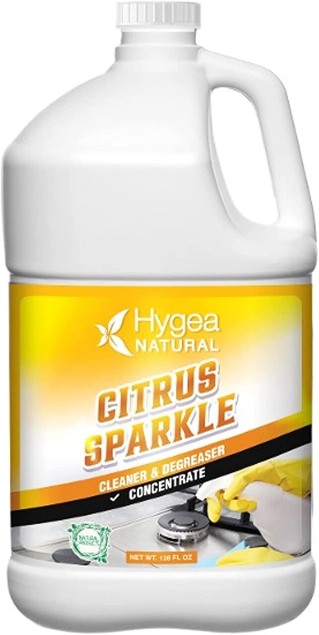 Hygea Natural Citrus Sparkle - Natural Cleaner and Degreaser (Concentrated) Gallon 128 oz